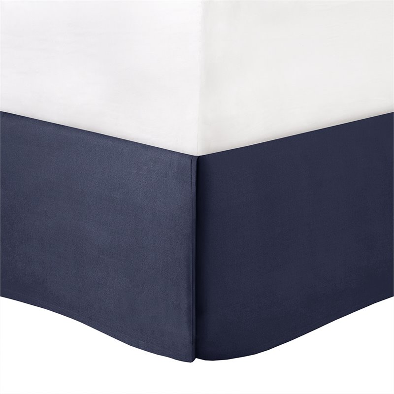 Madison Park Laurel 7-Piece 100 Percent Polyester Polyoni Comforter Set in Navy