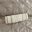Madison Park Laurel 7-Piece 100 Percent Polyester Polyoni Set w/ Pleats in Beige