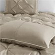 Madison Park Laurel 7-Piece 100 Percent Polyester Polyoni Set w/ Pleats in Beige