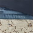 Madison Park Serene 7-Piece 100 Percent Polyester Polyoni Comforter Set in Navy