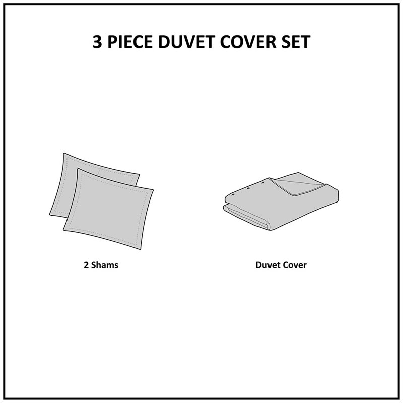 Madison Park Viola Cotton Tufted Full/Queen Duvet Cover Set in Brown