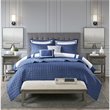 Madison Park Heritage 8-Piece Polyester Microfiber Comforter Set in Navy