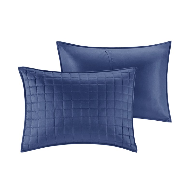 Madison Park Heritage 8-Piece Polyester Microfiber Comforter Set in Navy