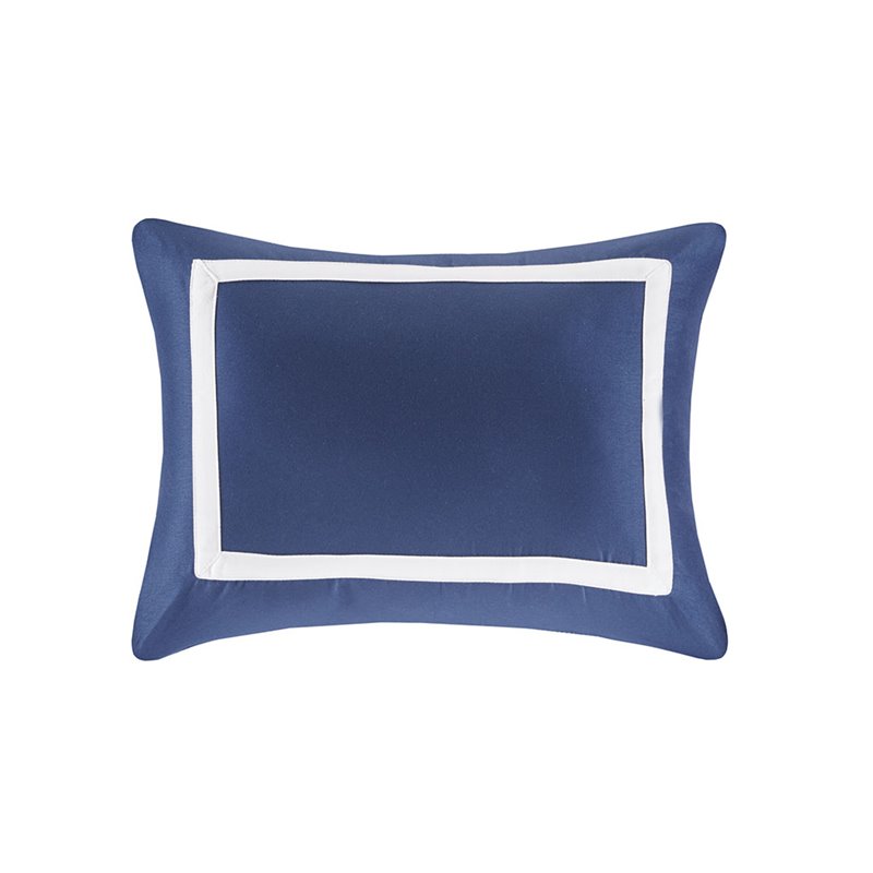 Madison Park Heritage 8-Piece Polyester Microfiber Comforter Set in Navy