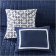 Madison Park Heritage 8-Piece Polyester Microfiber Comforter Set in Navy