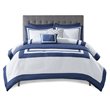 Madison Park Heritage 8-Piece Polyester Microfiber Comforter Set in Navy