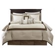 Madison Park Genevieve 7-Piece Polyester Solid Comforter Set in Beige