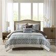 Madison Park Princeton 7-Piece Polyester Jacquard Comforter Set in Blue