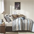Madison Park Princeton 7-Piece Polyester Jacquard Comforter Set in Blue