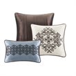 Madison Park Princeton 7-Piece Polyester Jacquard Comforter Set in Blue