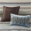 Madison Park Princeton 7-Piece Polyester Jacquard Comforter Set in Blue