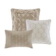 Madison Park Walter 7-Piece Polyester Printed Seersucker Comforter Set in Beige