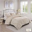 Madison Park Viola 100 Percent Cotton Tufted Comforter Set in Beige