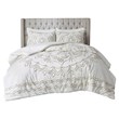 Madison Park Violette 100 Percent Cotton Tufted Comforter Set in Ivory