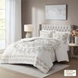 Madison Park Violette 100 Percent Cotton Tufted Comforter Set in Ivory