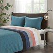 Madison Park Keaton Polyester Microfiber Solid Brushed Coverlet Set in Black