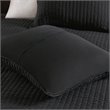 Madison Park Keaton Polyester Microfiber Solid Brushed Coverlet Set in Black