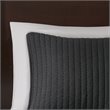 Madison Park Keaton Polyester Microfiber Solid Brushed Coverlet Set in Black