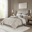 Madison Park Emilia 12-Piece 100 Percent Polyester Comforter Set in Brown