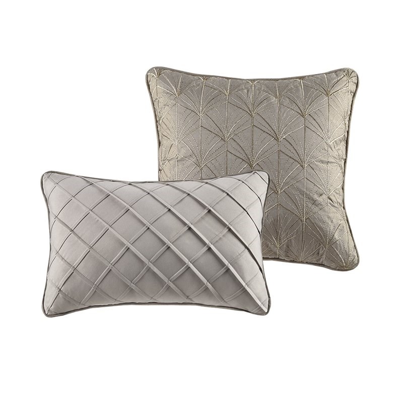 Madison Park Emilia 12-Piece 100 Percent Polyester Comforter Set in Brown