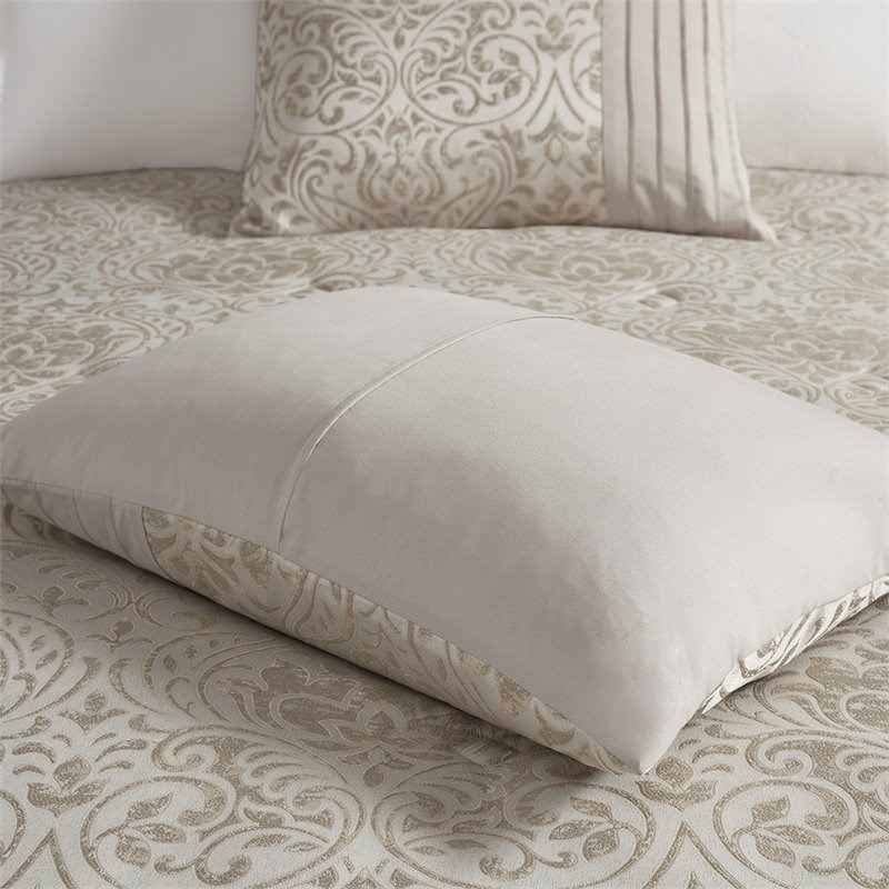 Madison Park Emilia 12-Piece 100 Percent Polyester Comforter Set in Brown