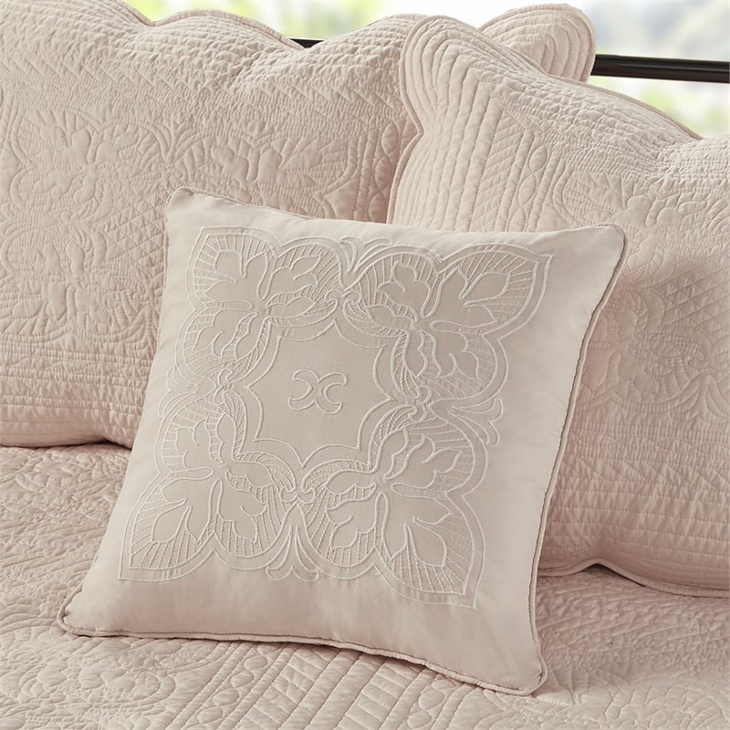 Madison Park Tuscany Polyester Microfiber Daybed Cover Set in Pink