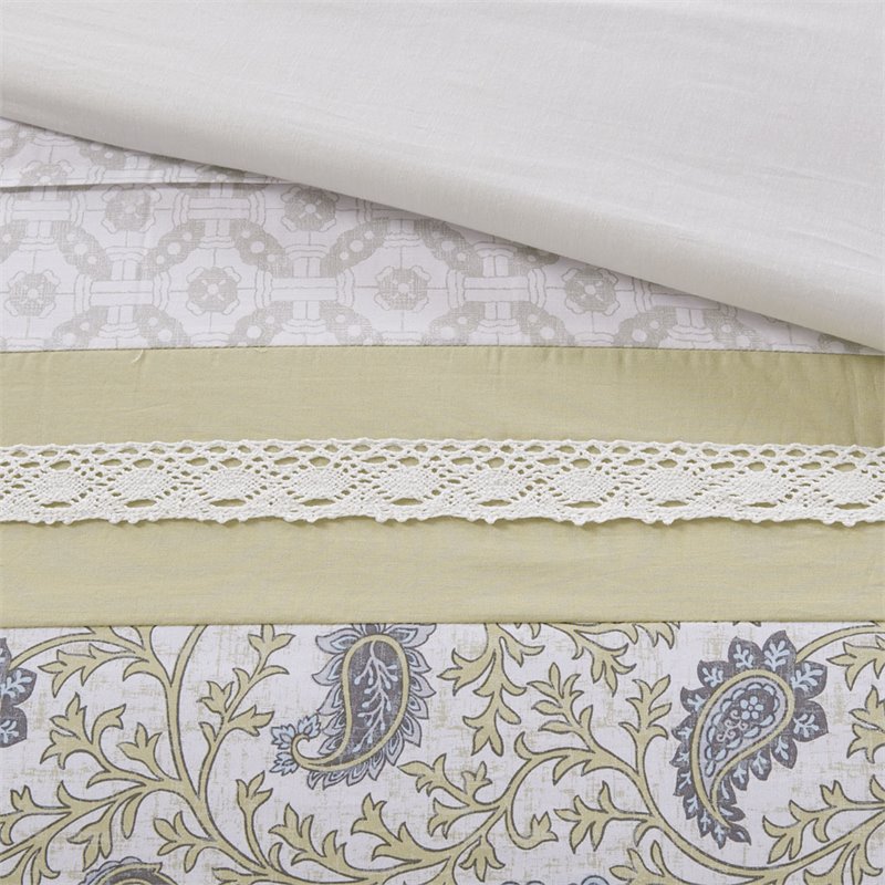 Madison Park Dawn 9-Piece Polyester Cotton Percale Comforter Set in Yellow