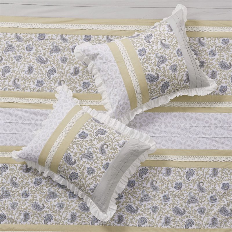 Madison Park Dawn 9-Piece Polyester Cotton Percale Comforter Set in Yellow