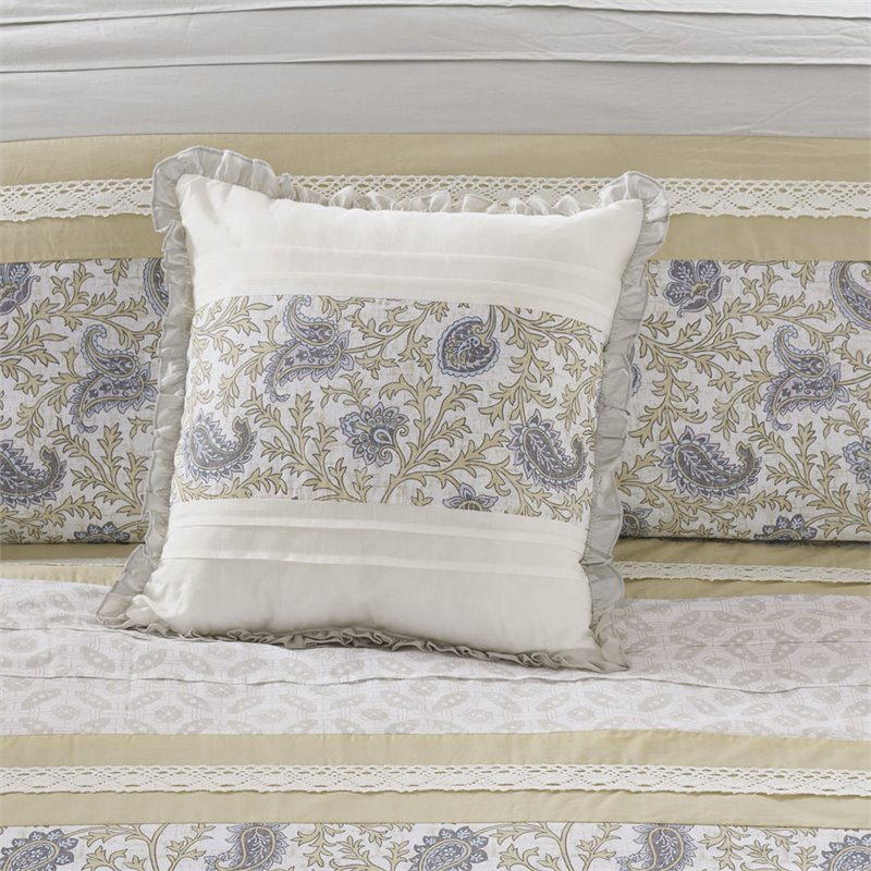 Madison Park Dawn 9-Piece Polyester Cotton Percale Comforter Set in Yellow