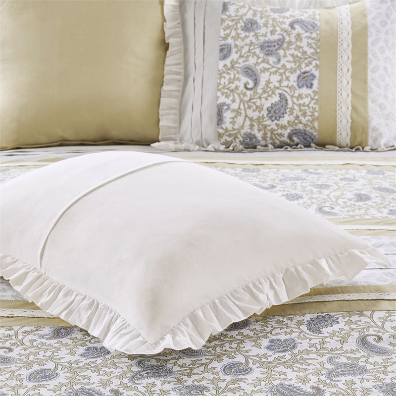 Madison Park Dawn 9-Piece Polyester Cotton Percale Comforter Set in Yellow