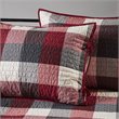Madison Park Ridge Polyester Herringbone Reversible Daybed Cover Set in Red