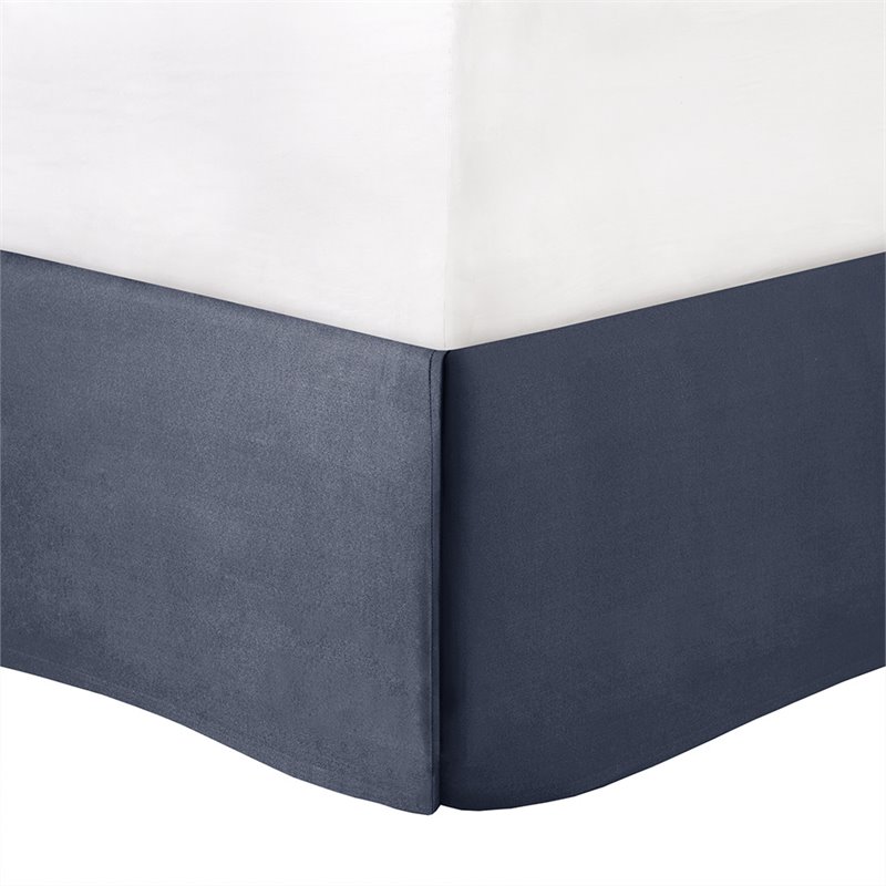 madison park bennett 7-piece polyester jacquard comforter set in navy