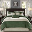 Madison Park Palmer 7-Piece 100 Percent Polyester Comforter Set in Green