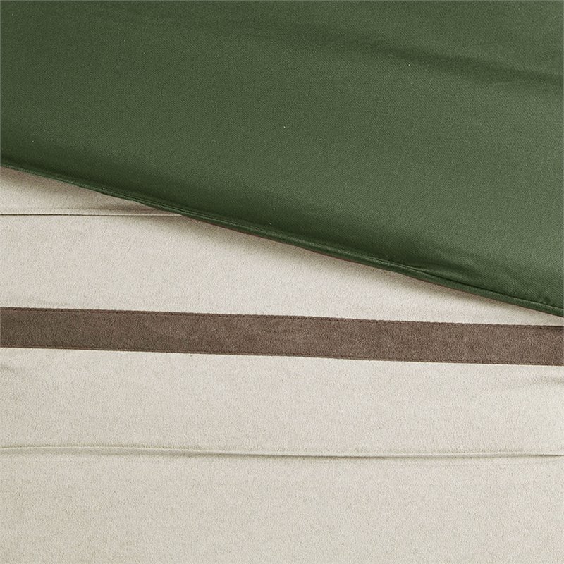 Madison Park Palmer 7-Piece 100 Percent Polyester Comforter Set in Green