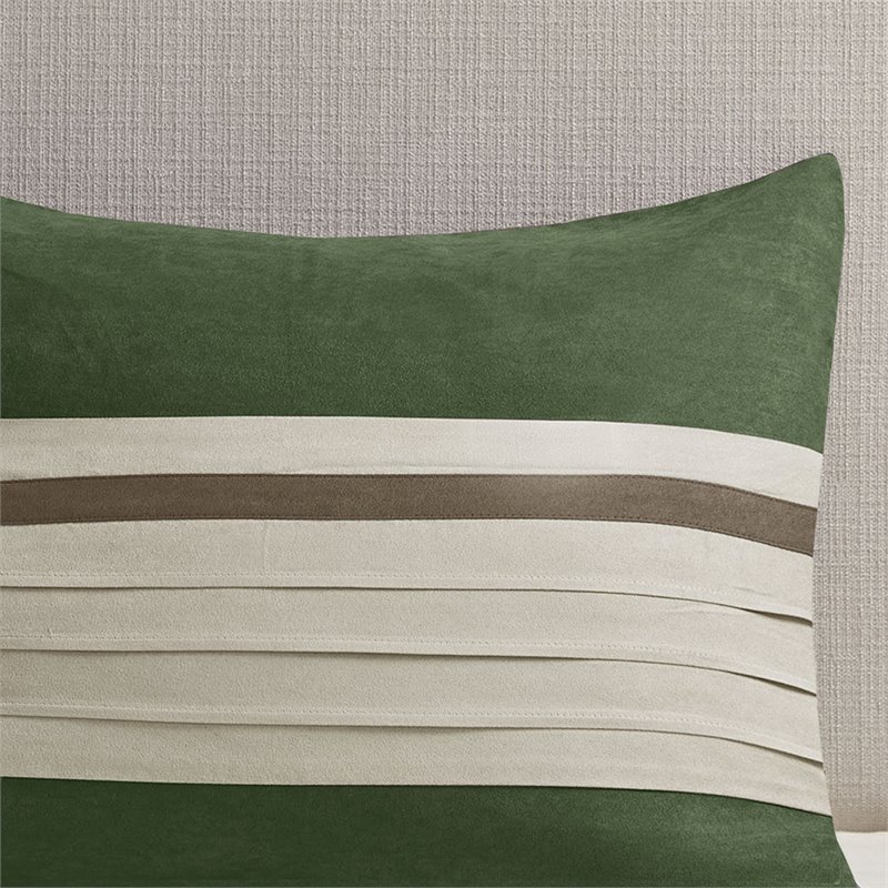 Madison Park Palmer 7-Piece 100 Percent Polyester Comforter Set in Green