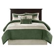 Madison Park Palmer 7-Piece 100 Percent Polyester Comforter Set in Green