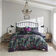 Madison Park Tasha 5-Piece 100 Percent Polyester Comforter Set in Black