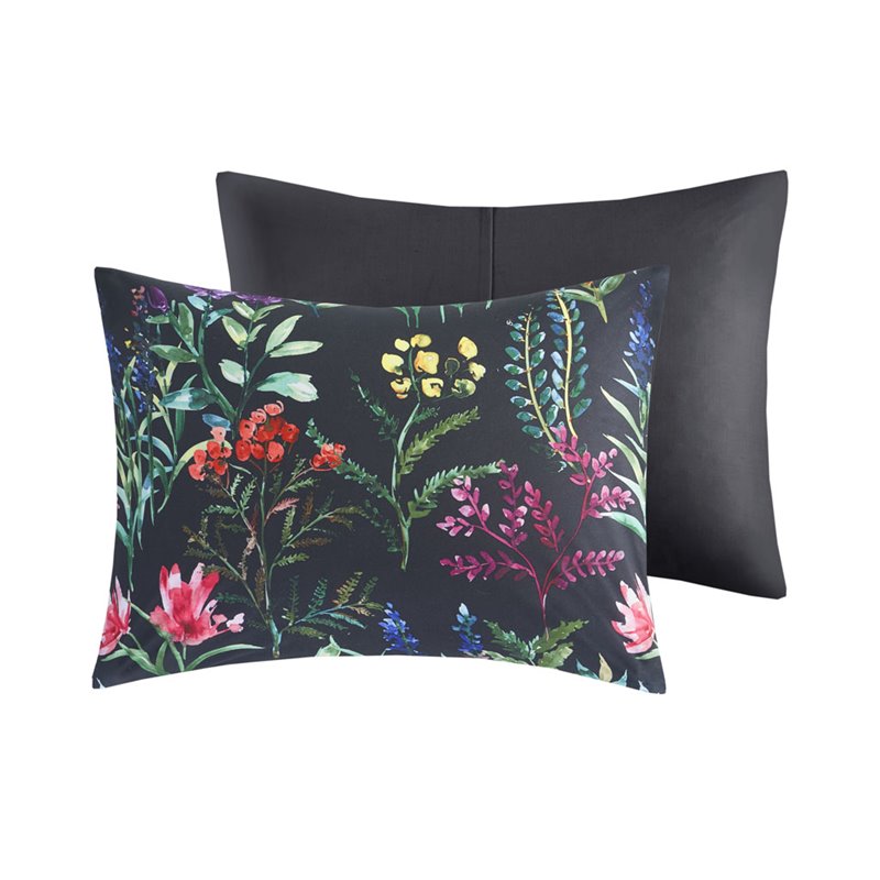Madison Park Tasha 5-Piece 100 Percent Polyester Comforter Set in Black