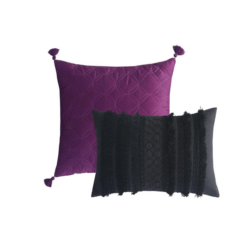 Madison Park Tasha 5-Piece 100 Percent Polyester Comforter Set in Black