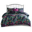 Madison Park Tasha 5-Piece 100 Percent Polyester Comforter Set in Black