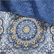 Madison Park 6-Piece 100 Percent Polyester Microfiber Coverlet Set in Blue