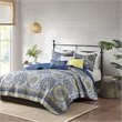 Madison Park 6-Piece 100 Percent Polyester Microfiber Coverlet Set in Blue