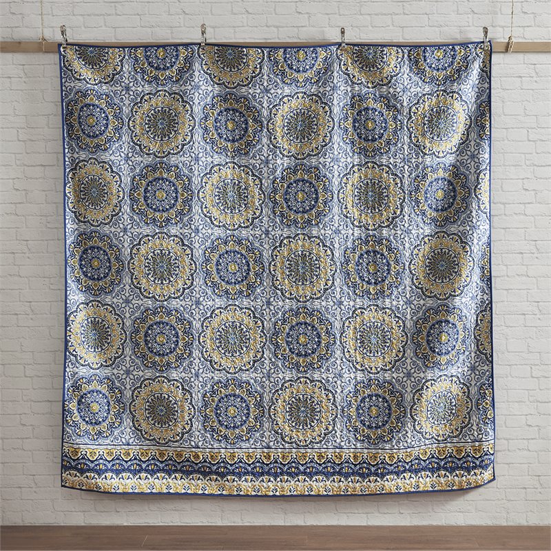 Madison Park 6-Piece 100 Percent Polyester Microfiber Coverlet Set in Blue