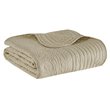 Madison Park Microfiber Oversized Quilted Throw with Scalloped Edges in Brown