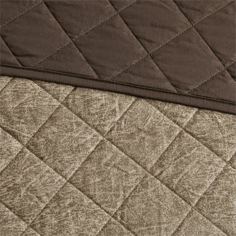 Madison Park Boone 6-Piece 100 Percent Polyester Day Bed Cover in Brown