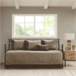 Madison Park Boone 6-Piece 100 Percent Polyester Day Bed Cover in Brown