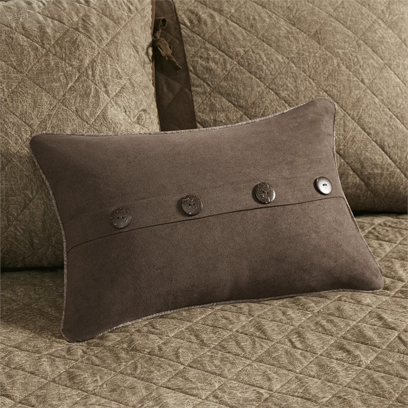 Madison Park Boone 6-Piece 100 Percent Polyester Day Bed Cover in Brown