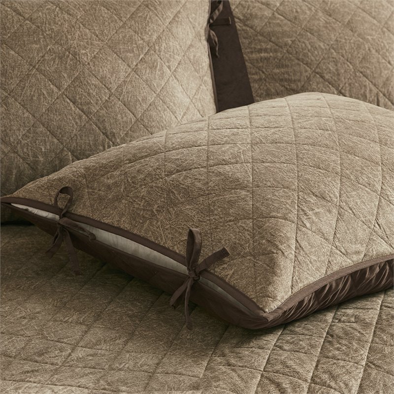 Madison Park Boone 6-Piece 100 Percent Polyester Day Bed Cover in Brown