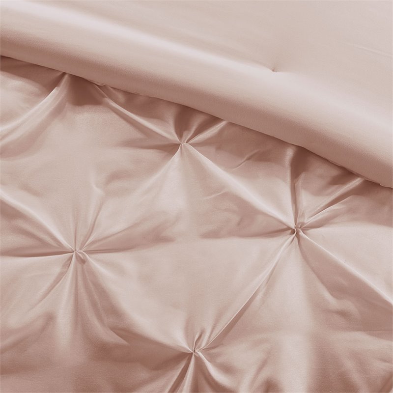 Madison Park Essentials Joella 24-Piece Polyester Tufted Comforter Set in Pink