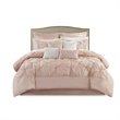 Madison Park Essentials Joella 24-Piece Polyester Tufted Comforter Set in Pink